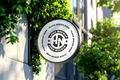 Round Store Sign Mockup Product Image 1