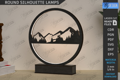 Round Silhouette Lamp Laser Cut|Modern Night Lamp|Home Décor Product Image 1