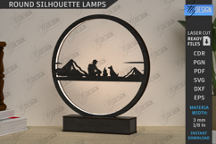 Round Silhouette Lamp Laser Cut|Modern Night Lamp|Home Décor Product Image 1