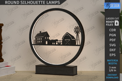 Round Silhouette Lamps Laser Cut Bundle | Modern Night Lamps Product Image 6