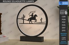 Round Silhouette Lamp Laser Cut|Modern Night Lamp|Home Décor Product Image 1
