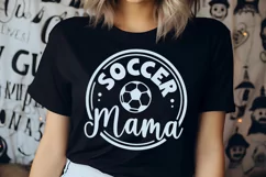 round soccer mama SVG cut file