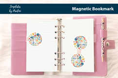 Round Spring Kitty Printable Bookmark