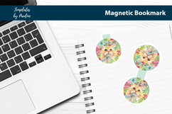 Round Spring  Kitty Printable Bookmark