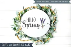 Hello Spring with lavender SVG, PNG, JPEG Product Image 3