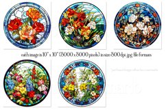Stained Glass Wind Spinners, Floral Wind Spinner Designs Product Image 2