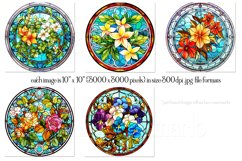 Stained Glass Wind Spinners, Floral Wind Spinner Designs Product Image 3