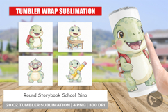 Round Storybook School Dino Tumbler Product Image 1