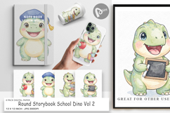 Storybook School Dino Digital Paper Product Image 1