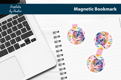 Round Summer Kitty Printable Bookmark