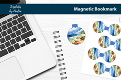 Summer Vibe Round Magnetic Bookmark, Tropical Bookmark Product Image 2