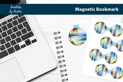 Tropical Round Magnetic Bookmark Bundle, Seashore Bookmark Product Image 9