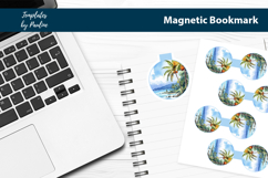Summer Vibe Magnetic Bookmark, Beach Printable Bookmark Product Image 2