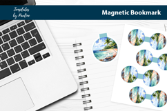Tropical Round Magnetic Bookmark Bundle, Seashore Bookmark Product Image 12