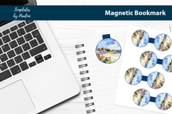 Tropical Beach Round Magnetic Bookmark, Vacation Bookmark Product Image 2