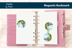 Seashore Round Magnetic Bookmark, Summer Printable Bookmark Product Image 3