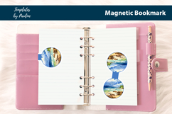 Summer Vibe Round Magnetic Bookmark, Tropical Bookmark Product Image 3