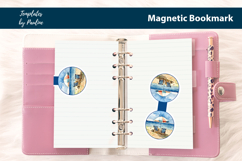 Summer Beach Round Magnetic Bookmark, Tropical Bookmark Product Image 3