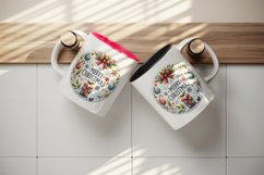 Round watercolor illustration with snowflakes Merry Christmas quote print 20 oz tumbler skinny mug wrap clipart t-shirt sublimation printable design