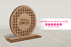 Round Welcome Home Stand Laser Cut SVG Product Image 1