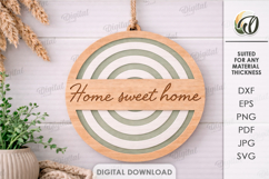 Round Welcome Signs Bundle Laser Cut. Wall Decor SVG Product Image 8