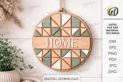 Round Welcome Signs Bundle Laser Cut. Wall Decor SVG Product Image 10