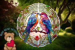 Stain Glass Love Bird Sublimation Wind Spinner Product Image 1