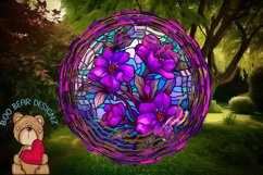Stain Glass Floral Wind Spinner design Product Image 1