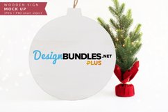 Christmas Mock up of Round Ornament SIgn 
