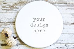 Round Wood Sign Autumn Fall Mockup| Add SVG Add Sublimation Product Image 1