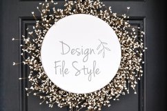 Round Wood Sign Mockup| Stock Photo| Flat Lay|Door Wood Sign Product Image 1
