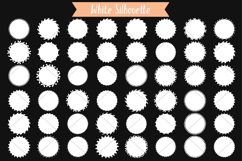 White Wreaths | Hand Drawn Round Frames, Floral Borders Product Image 3
