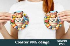 Cute animal car coaster bundle | Easter bunny flower coaster Product Image 4