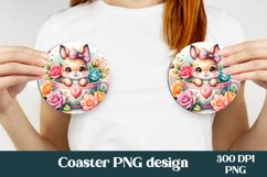 Cute animal car coaster bundle | Easter bunny flower coaster Product Image 3