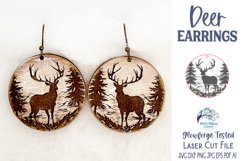 Deer Earrings SVG for Glowforge Laser Cutter Product Image 1