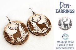 Deer Earrings SVG for Glowforge Laser Cutter Product Image 2