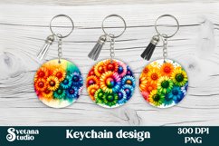 Sunflower keychain | Flower keyring | Sunflower PNG Product Image 1