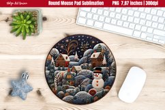 Christmas Round Mouse Pad Sublimation Product Image 1