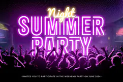 ROUTE - Neon Light Party Font Product Image 2