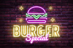 ROUTE - Neon Light Party Font Product Image 3