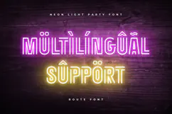 ROUTE - Neon Light Party Font Product Image 8
