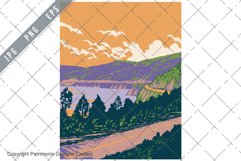 Route of the Seven Lakes in Patagonia Argentina WPA Art Deco Product Image 1