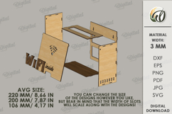 Router Storage Box Laser Cut. Storage Box SVG Product Image 2