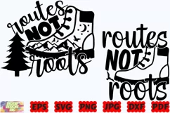 Routes Not Roots SVG | Hiking SVG | Adventure SVG | Nature Product Image 1