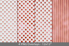 Red foil seamless pattern overlay, PNG Product Image 1