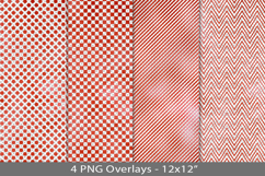 Red foil seamless pattern overlay, PNG Product Image 1