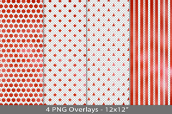 Red foil seamless pattern overlay, PNG Product Image 1