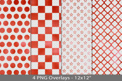 Red foil seamless pattern overlay, PNG Product Image 1