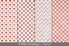 Red foil seamless pattern overlay, PNG Product Image 1