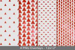 Red foil seamless pattern overlay, PNG Product Image 1